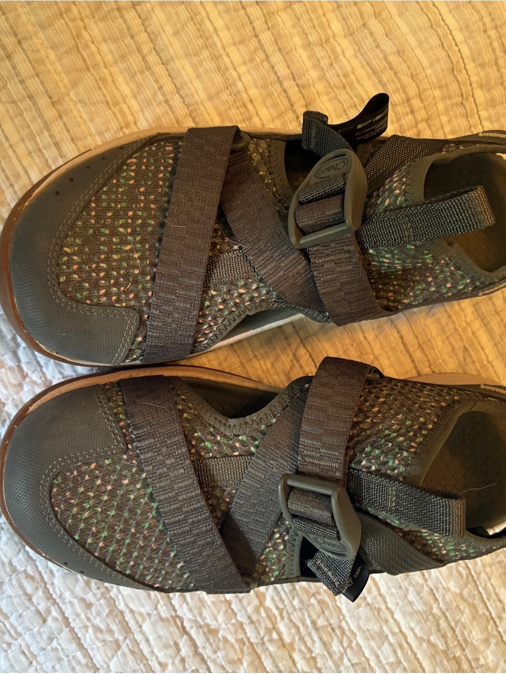 Chaco Grey Woven Strap Sandals